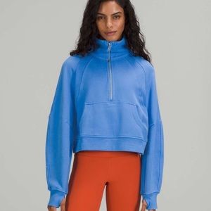 Lululemon SCUBA OVERSIZED HALF-ZIP FUNNEL NECK - Blue Nile -XS/S